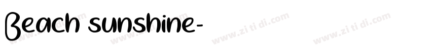 Beach sunshine字体转换